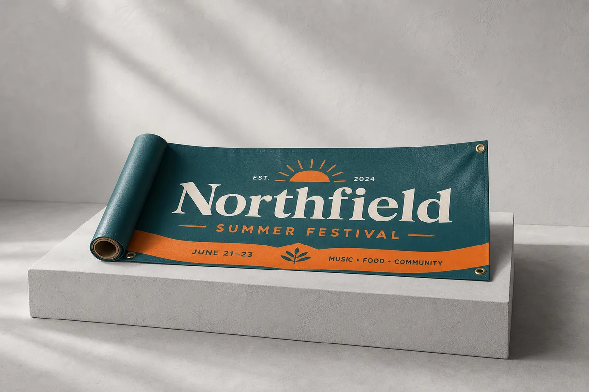 Outdoor Vinyl Banner — 6×3 ft